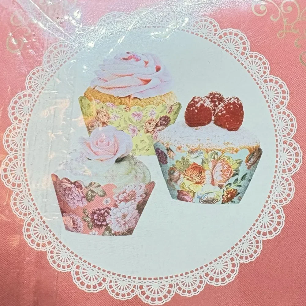 Cupcake Wraps set of 24, 8each of 3 different designs New in package